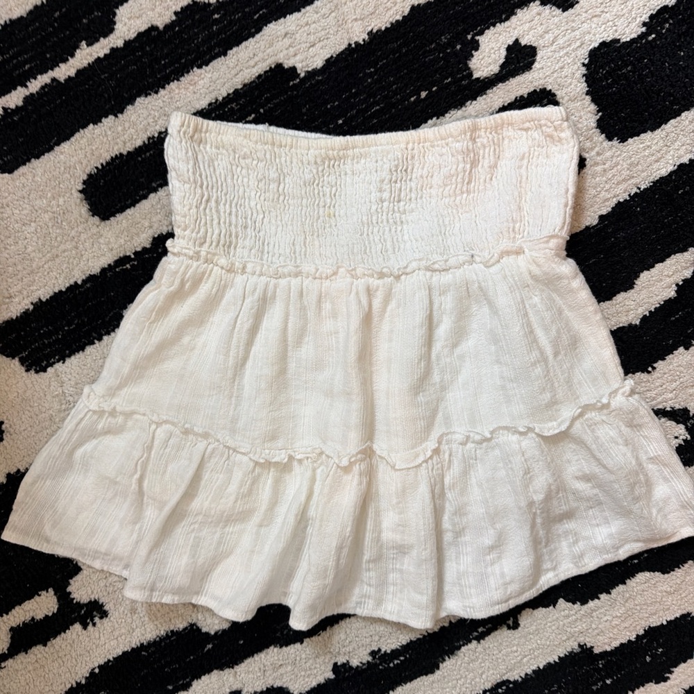White Stretchy Beach Skirt